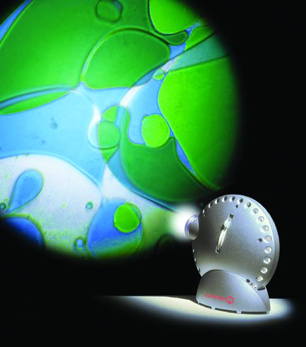 Space Projektor mit Ölrad blau-grün