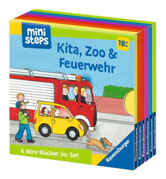6 Minibücher: Kita, Zoo & Feuerwehr