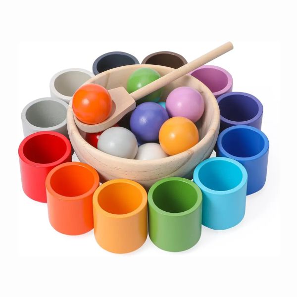 Bällebecher Sortierspiel