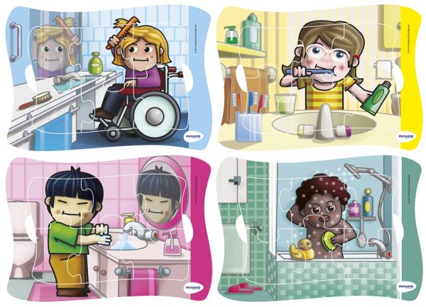 Großes Rahmenpuzzle Hygiene